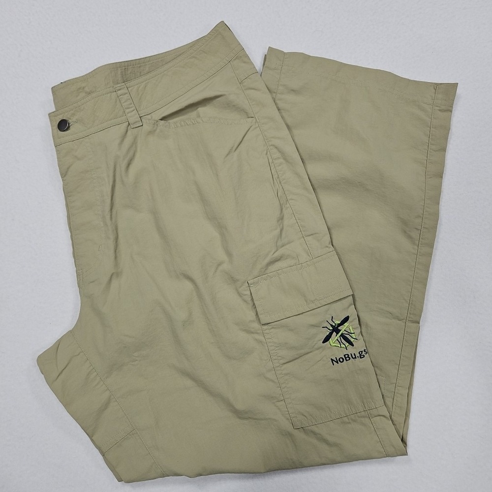 NoBugs Insect Repellent Convertible Cargo Pants‎ Mens 40x32 Khaki Insect Shield